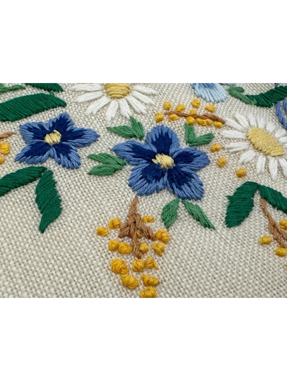 Vintage Embroidered Table Runner Topper Dresser Scarf Floral Lace Trim 18